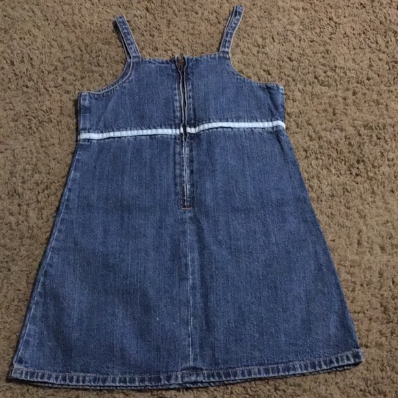 Vintage Gymboree Strawberry Patch denim jean dress with pockets Sz 6 - Picture 8 of 10